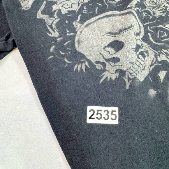 Ed Hardy Tee Shirt Mens Large Vintage Y2k Tiger Tatoo Art Essential Punk Black - Picture 7 of 7
